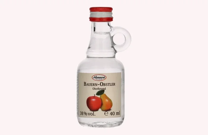 Nannerl BAUERN-OBSTLER 38% Vol. 0,04l im Henkel-Fläschchen