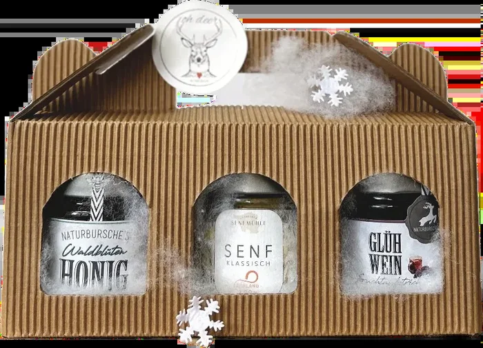 Naturbursche 3er Häuschen XMAS – Gourmet Spread Box