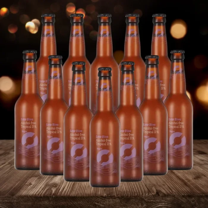 Nøgne Low Five Norwegian Alcohol Free Tropical IPA 330ml Bottles – 0.0% ABV (12 Pack)