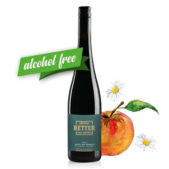 Obsthof Retter Edition Sommelier – WELL Apfel mit Kamille – alkoholfreie Alternative zum Wein