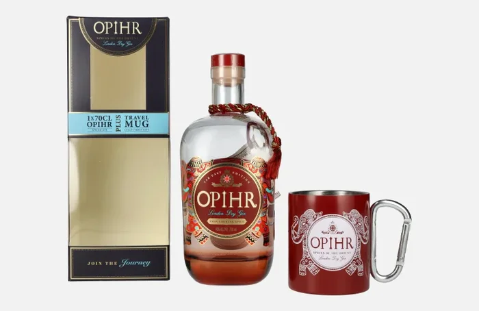 Opihr London Dry Gin FAR EAST EDITION 43% Vol. 0,7l in Geschenkbox mit Travel Mug