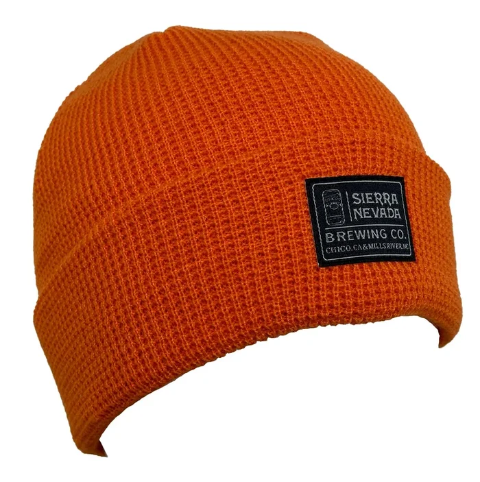 Orange Waffle Knit Beanie