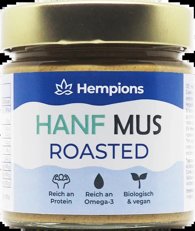 Organic hemp puree roasted
