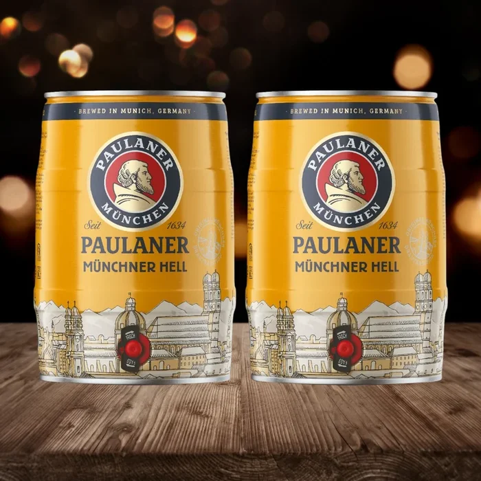 Paulaner Munchner Hell Premium German Lager 5ltr Mini Kegs (Set of 2) – 4.9% ABV