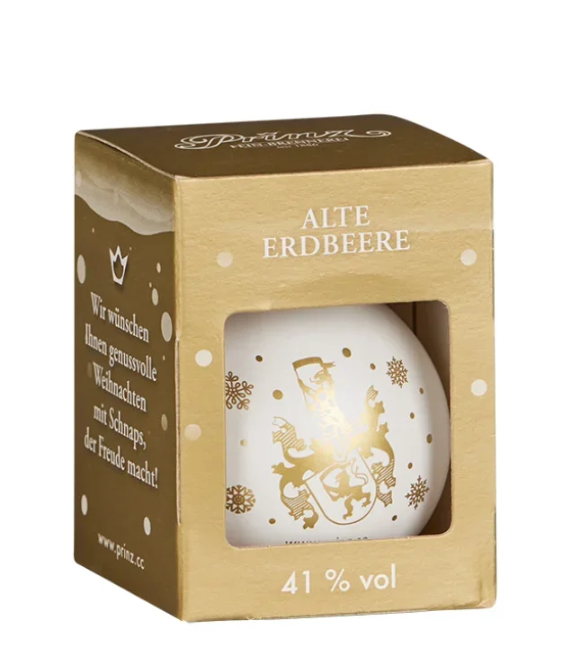 Prinz Christbaumkugel mit Alte Erdbeere 4cl