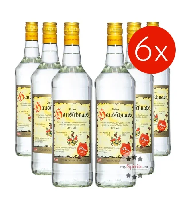 Prinz Hausschnaps 34 % Vol. 1l – 6 Flaschen