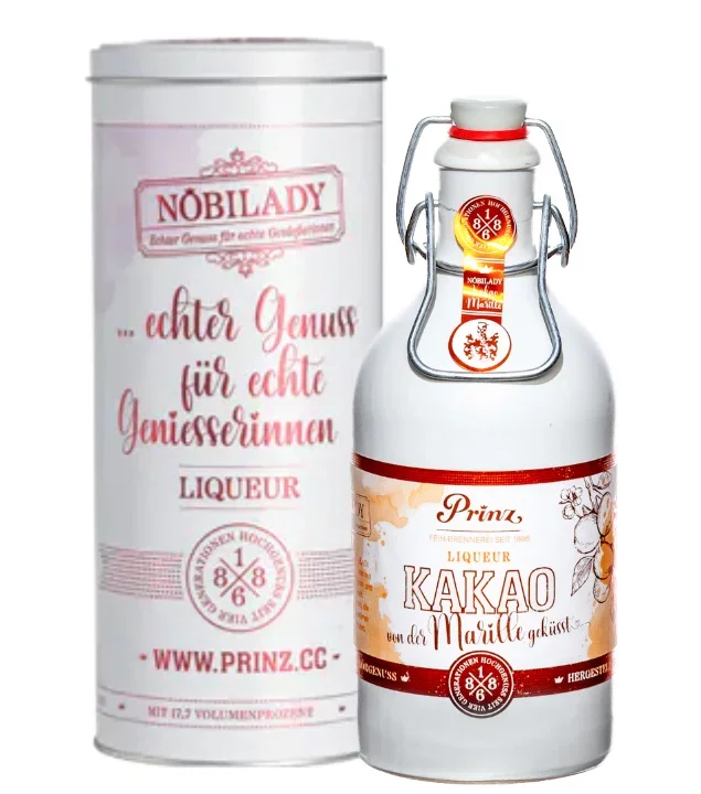 Prinz Nobilady Liqueur Kakao-Marille in Metalldose