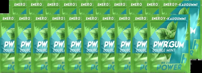 PWRGUM Double Mint 20er Pack – Energy-Kaugummis