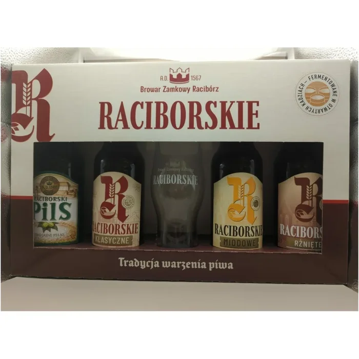 Raciborskie ZESTAW 4 but + szklanka