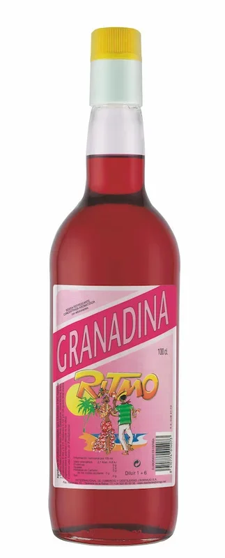 Ritmo Grenadine – zuckerfreie Sirup-Alternative (Getränkekonzentrat mit Süßungsmitteln), 1 L
