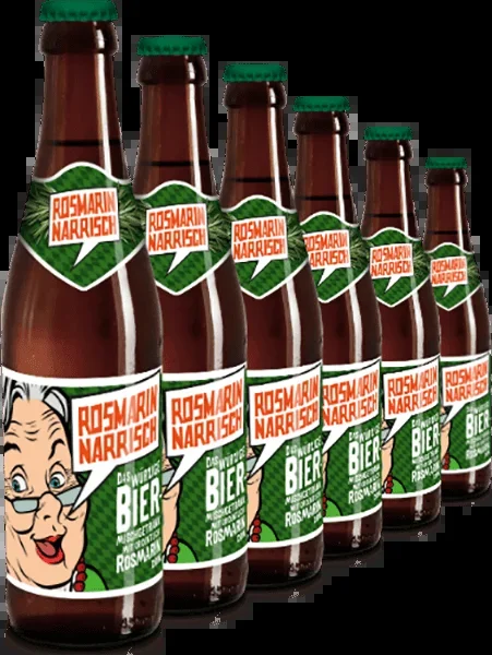 Rosmarin Narrisch – Biermischgetränk mit Rosmarin-Sirup – Sixpack