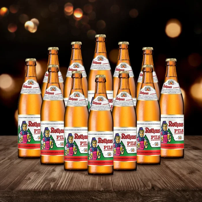 Rothaus German Alkoholfrei Pils 500ml Bottles – 0.5% ABV (12 Pack)