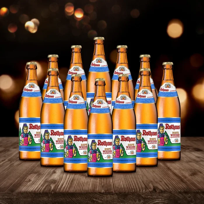 Rothaus German Alkoholfrei Wheat Beer Hefeweizen 500ml Bottles – 0.4% ABV (12 Pack)