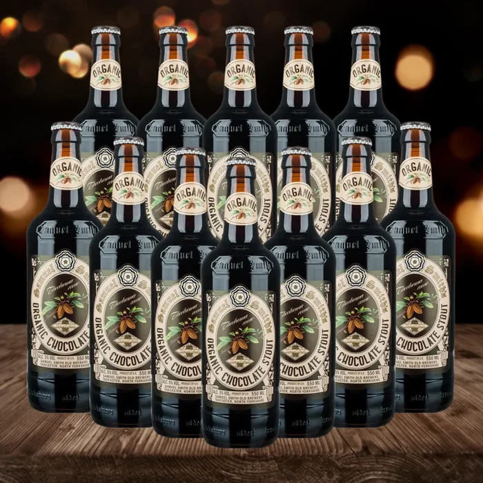 Samuel Smiths British Organic Chocolate Stout 355ml Bottles – 5.00% ABV (12 Pack)