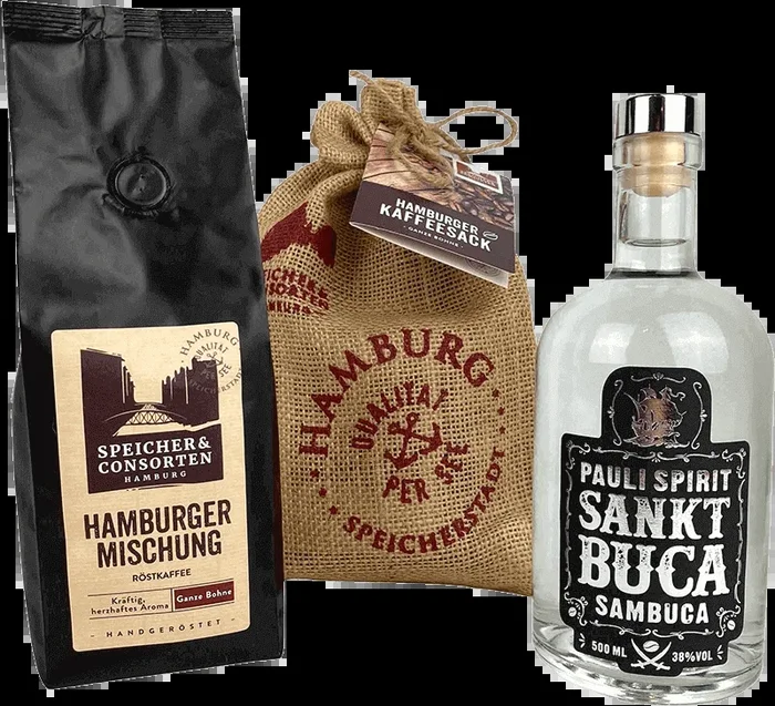 Sankt Buca Sambuca & Hamburger Kaffeesack