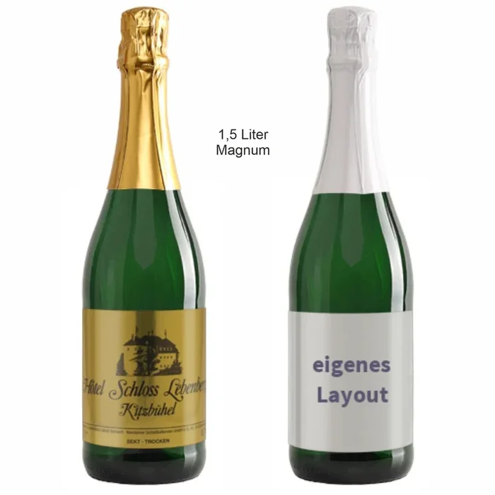 Sekt Trocken 1,5 Liter Magnum Sonderausstattung – mit eigenem Etikett