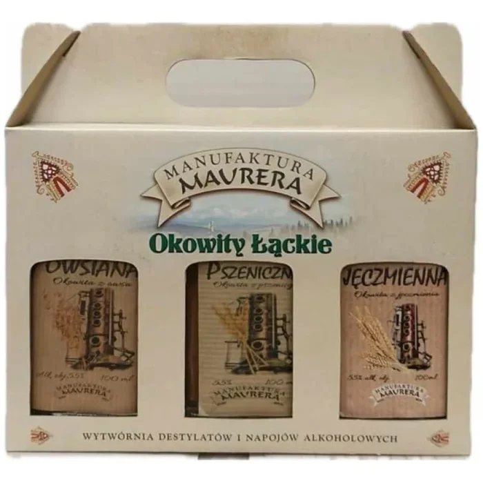 SET GETREIDESPIRITUOSEN AUS ŁĄCK 55% 6x100mL Dinkel, Mais, Roggen, Hafer, Weizen, Gerste