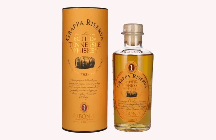 Sibona GRAPPA RISERVA botti da TENNESSEE WHISKEY 40% Vol. 0,5l in Geschenkbox