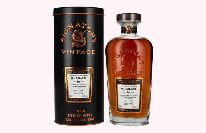Signatory Vintage CRAIGELLACHIE 16 Years Old 1st Fill Madeira Cask Strength #211 2009 55,6% Vol. 0,7l in Tinbox