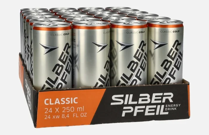 SILBERPFEIL Energy Drink CLASSIC GOLD 24×0,25l Dosen Pfand