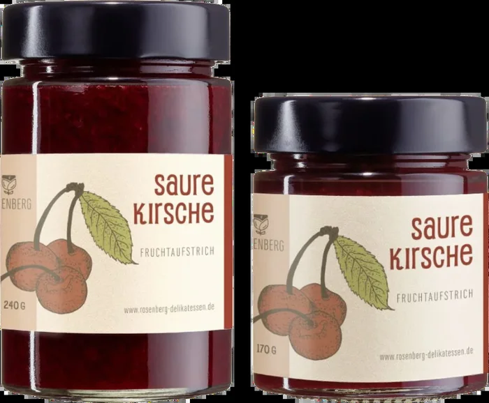 Sour cherry organic fruit spread