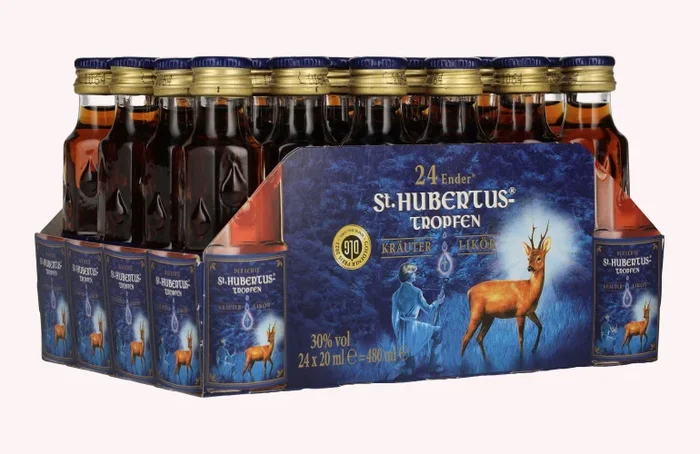 St. Hubertus Tropfen Kräuterlikör 30% Vol. 24×0,02l