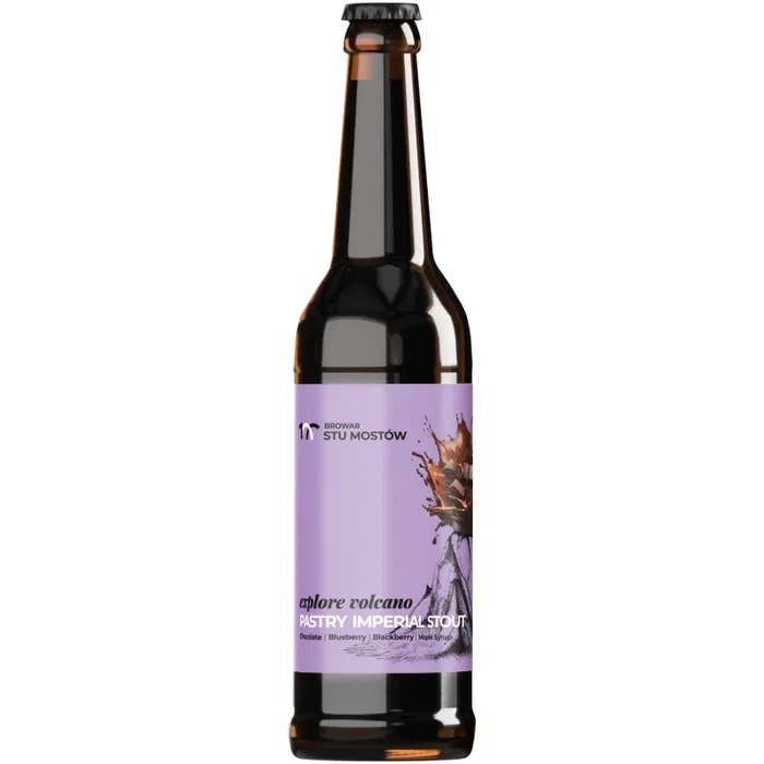 STU MOSTÓW EXPLORE VOLCANO Pastry Imperial Stout Chocolate Blueberry Blackberry Maple Syrup
