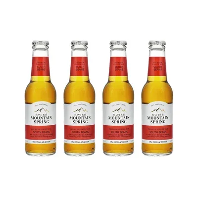 Swiss Mountain Spring South Beans Ginger Ale, 4er-Pack