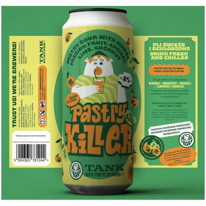 Tankbusters Pastry Killer with Mango, Passion Fruit, Apricot, Lime & Coconut