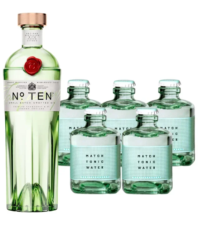 Tanqueray No. 10 Gin & 5 x Match Mediterranean Tonic Set