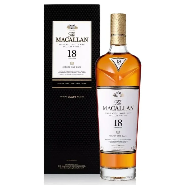 The Macallan 18 Years Sherry Oak Cask 2024 – Highland Single Malt Scotch Whisky Flasche (0,7 Liter)