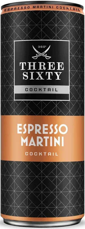 THREE SIXTY Espresso Martini Cocktail 0,25l 10%vol.
