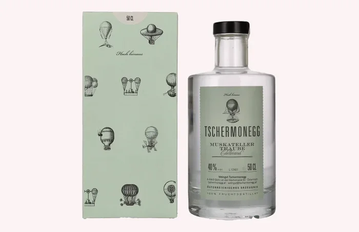 Tschermonegg Muskateller Traube Edelbrand 40% Vol. 0,5l in Geschenkbox