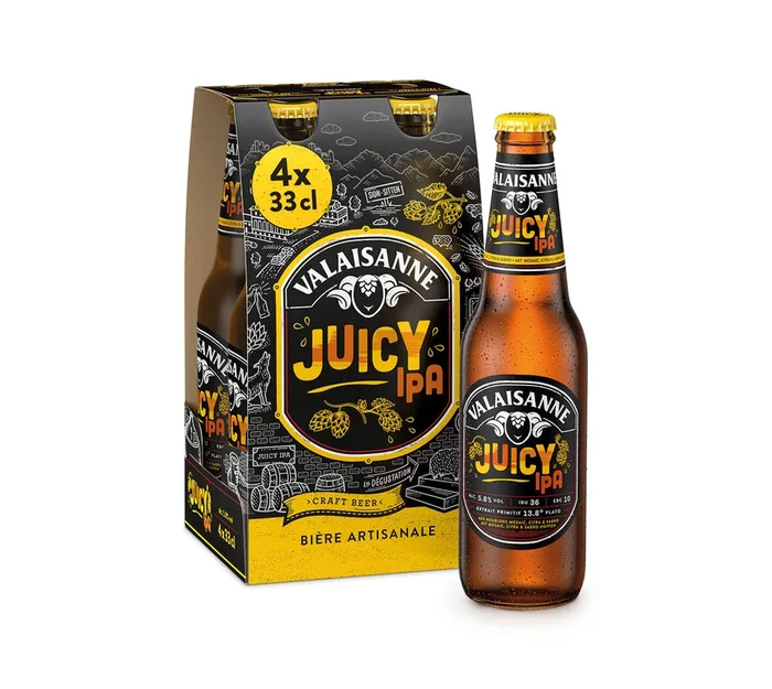 Valaisanne Juicy IPA 33cl confezione da 4 | Acquista ora presso il negozio di bevande