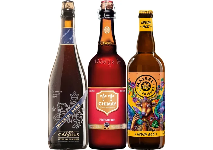 Valentinstag Verwöhn Bier Paket mit 3 Bierflaschen