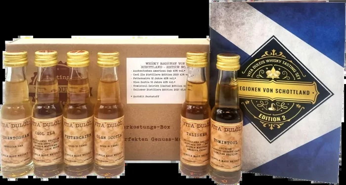 Vita Dulcis Whisky Tasting Box Regionen von Schottland Edition No. 2 (6x Whisky Minis)