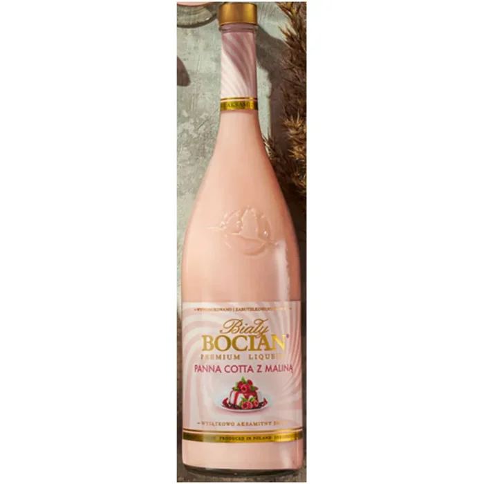 Vodka WHITE STORK PANNA COTTA WITH RASPBERRY 16% 0.5L