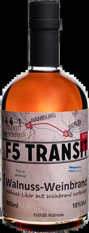 Walnuss-Weinbrand Likör No. 5544 – F5-Transit – Transitschnaps