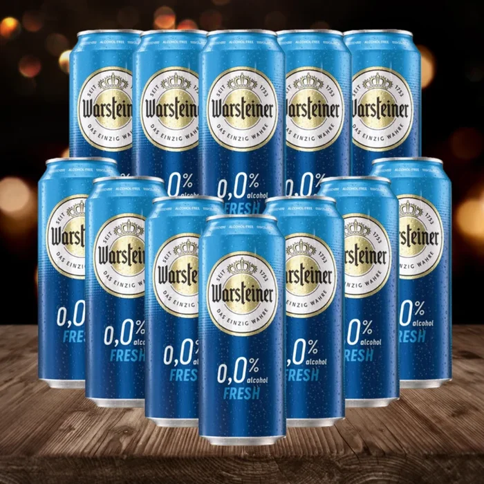 Warsteiner Fresh German Alcohol Free Pilsner 500ml Cans – 0.0% ABV (12 Multipack)