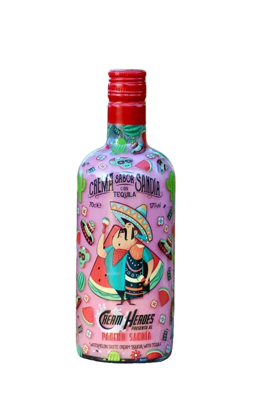 Wassermelonenlikör mit Tequila und Sahne „Pancho Sandia“, Series „Cream Heroes“. 0,7 L, 17% vol.