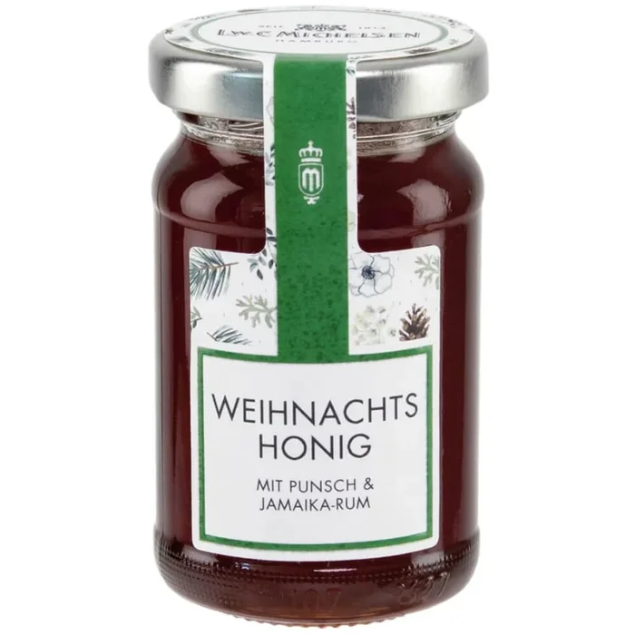 Weihnachts-Honig mit Punsch & Jamaika-Rum: Süßer Marzipangenuss im Honig – ideal für die festliche Jahreszeit.