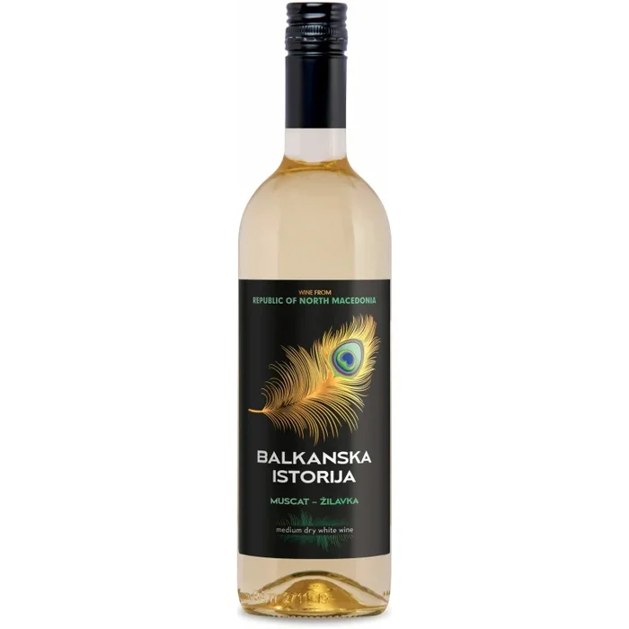 Wein BALKANSKA ISTORIJA Muskateller Halbtrockener Weißwein