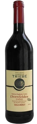 Wein Saale Unstrut Dornfelder 2022 trocken Weingut Hubertus Triebe Deutscher Qualitätswein Salsitzer Englischer Garten