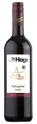 Wein Saale Unstrut Rotwein Portugieser 2023 trocken Weingut Dr. Hage Deutscher Qualitätswein