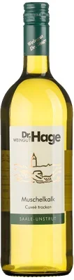 Wein Saale Unstrut Weißwein Cuvée Muschelkalk 2023 trocken Weingut Dr. Hage Deutscher Qualitätswein