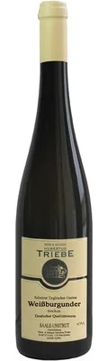 Wein Saale Unstrut Weißwein Weißburgunder 2022 trocken Weingut Hubertus Triebe Deutscher Qualitätswein Salsitzer Englischer Garten
