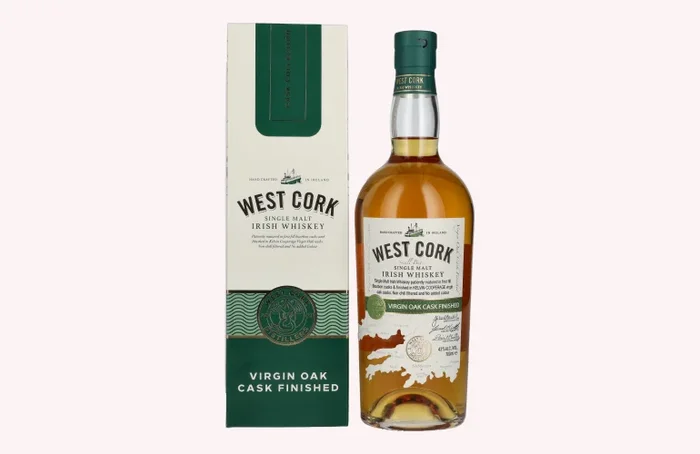West Cork Single Malt Irish Whiskey VIRGIN OAK CASK FINISHED 43% Vol. 0,7l in Geschenkbox