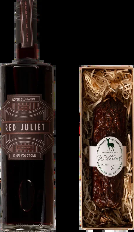 Wildlieb set „A deer sees red“ (1x fennel deer salami + 1x organic red mulled wine)