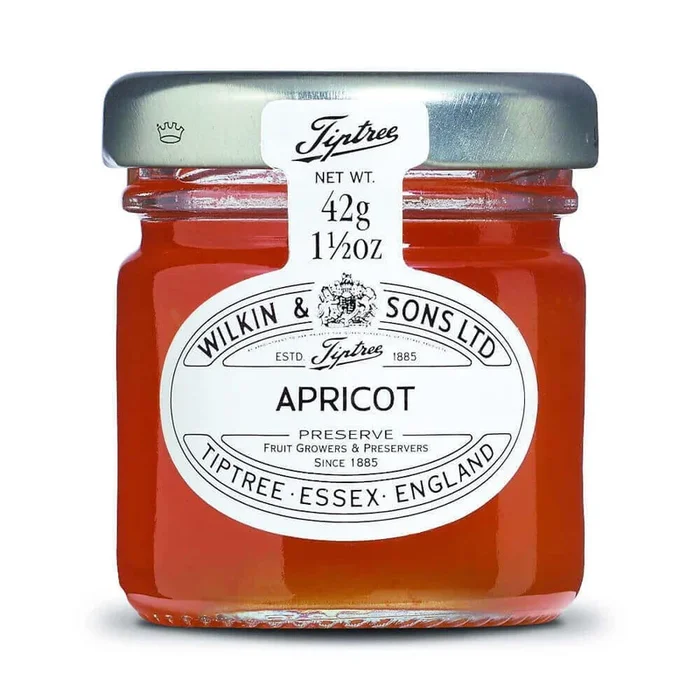 Wilkin & Sons ‚Tiptree‘ Apricot Konfitüre – Feine Aprikosenmarmelade im Mini-Glas