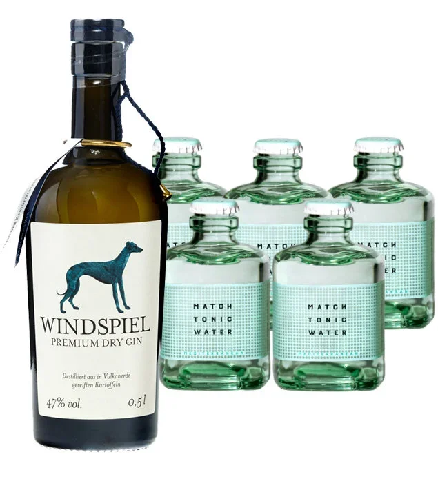Windspiel Gin & 5 x Match Mediterranean Tonic Set